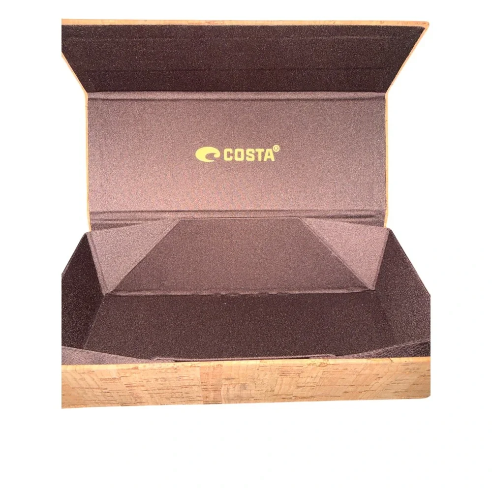 Costa‎ Del Mar Sunglasses Case Tan Natural Cork Foldable Collapsible Magnetic